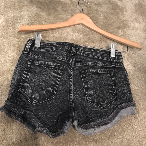 Dark Grey Denim Shorts - Picture 3 of 3